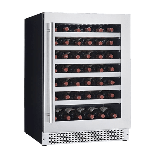 The CAVAVIN 24” wine cellar with a 48 bottle capacity, perfect for keeping all your favorite wines chilled and ready to enjoy.
