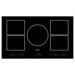 A BLOMBERG 36” wide, Induction Cooktop with four burners.