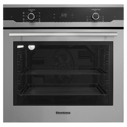 Description: A BLOMBERG 24” Wall Oven with a glass door.