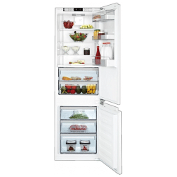 A BLOMBERG 10.5 cu.ft., Fully Integrated Refrigeration with an open door.