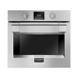 A FULGOR 30" WALL OVENS - SINGLE stainless steel oven on a white background.