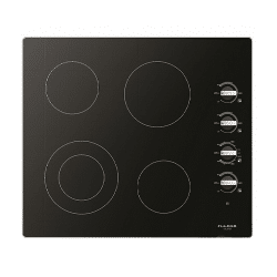 A FULGOR 24" cooktop with radiant technology and four burners.