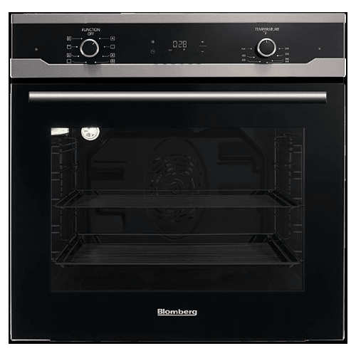 The BLOMBERG 24” Wall Ovens features a sleek stainless steel door.