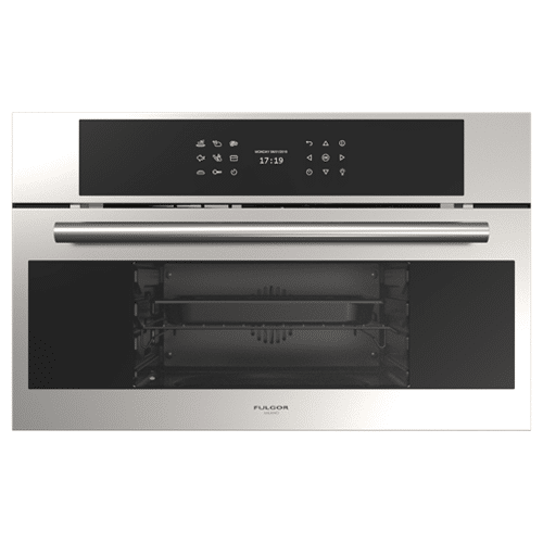 The FULGOR 30" COMBI SPEED OVENS offer a sleek stainless steel design, complete with an electronic control panel for easy operation.