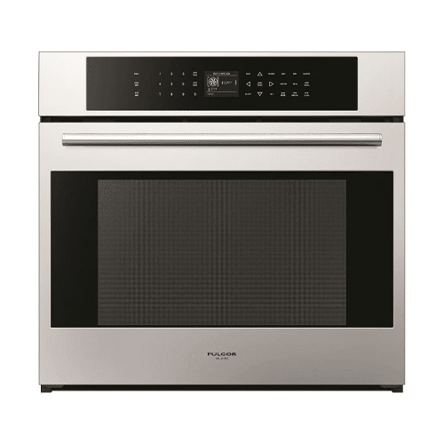 The FULGOR 30" WALL OVENS - SINGLE is a stainless steel oven with an electronic control panel.