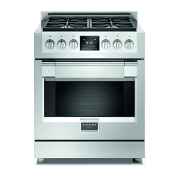 FULGOR 30" PRO RANGES - SOFIA is a stainless steel oven equipped with a powerful gas burner.