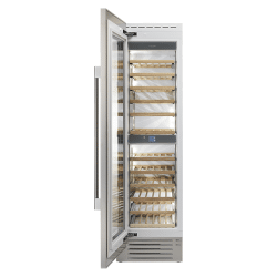 A FULGOR 24" PRO COLUMNS - WINE CELLAR with an open door, set against a white background.